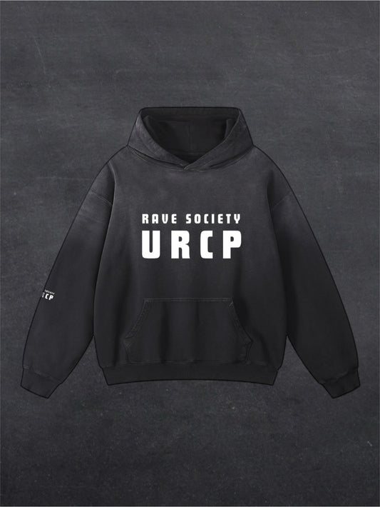 URCP Rave Society Unisex Fade Hoodie - FRONT PRINT (multiple colours)