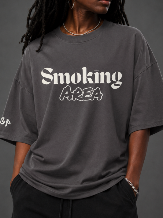 SMOKING AREA UNISEX TEE (front design)
