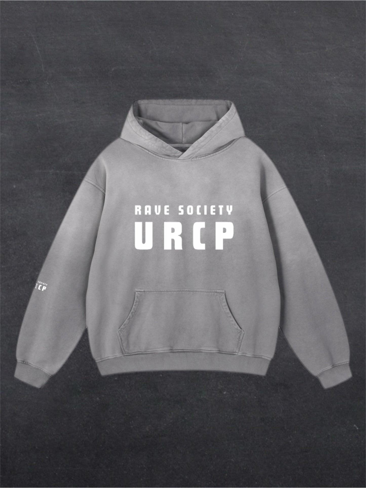 URCP Rave Society Unisex Fade Hoodie - FRONT PRINT (multiple colours)