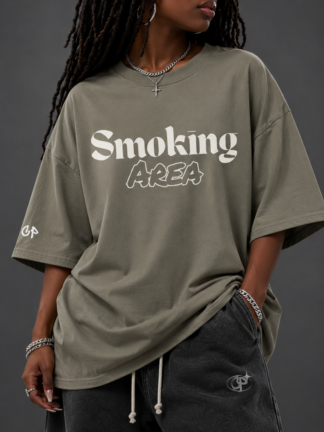 SMOKING AREA UNISEX TEE (front design)