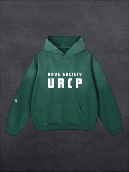 URCP Rave Society Unisex Fade Hoodie - FRONT PRINT (multiple colours)