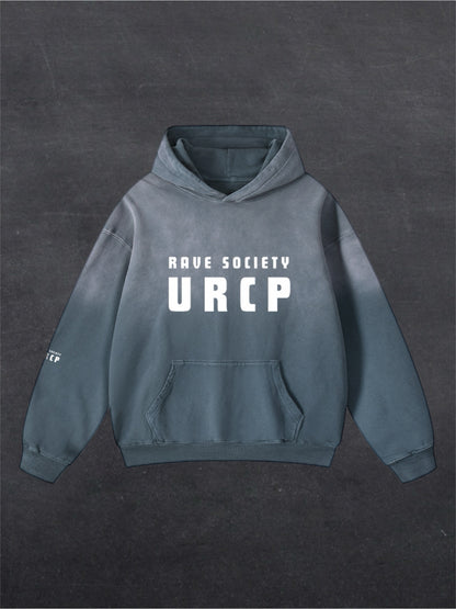 URCP Rave Society Unisex Fade Hoodie - FRONT PRINT (multiple colours)