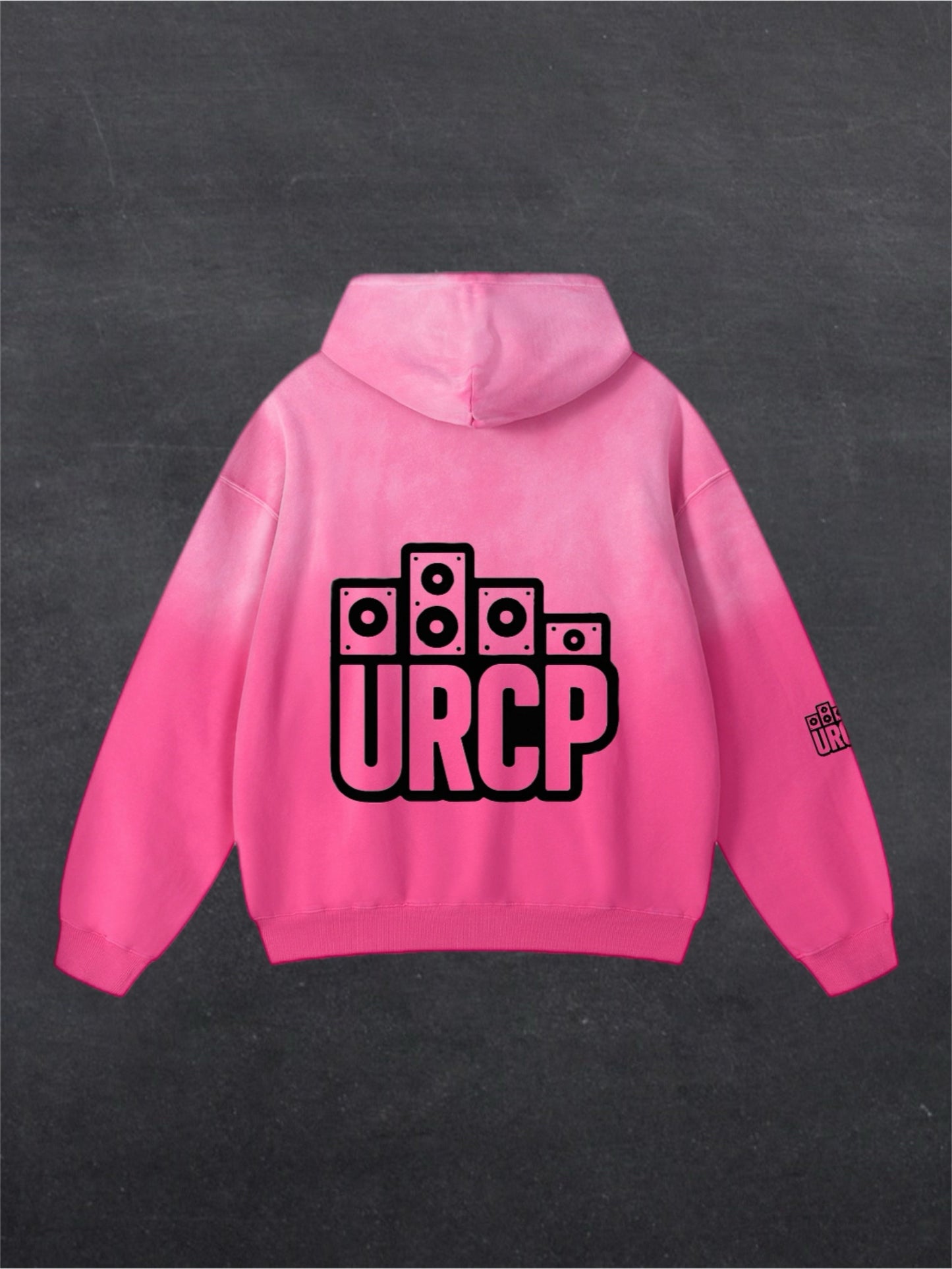 URCP Logo OG Unisex Fade Hoodie - BACK PRINT (multiple colours)