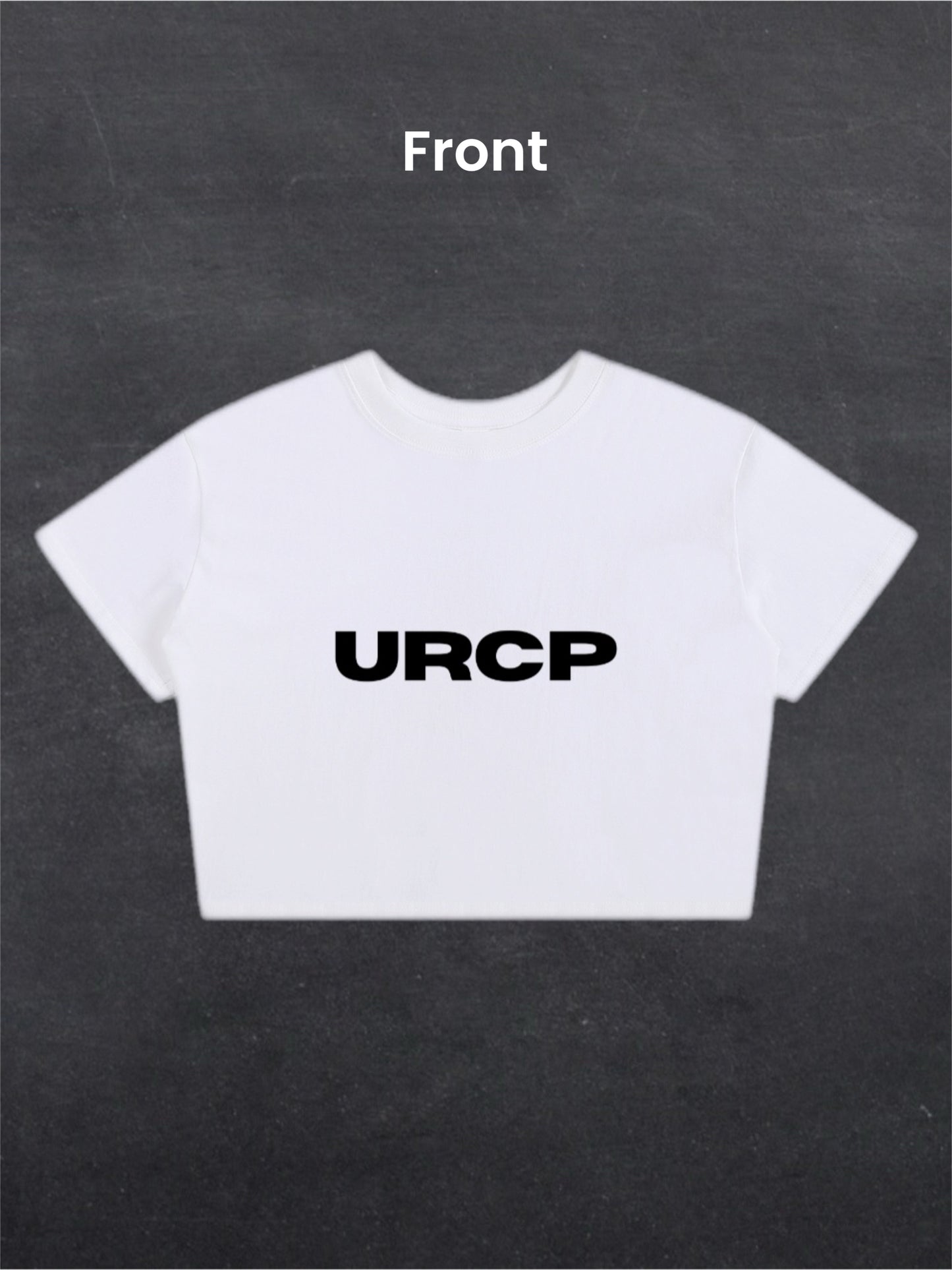 PINK URCP POSTER CROPPED TEE - BACK PRINT (white)