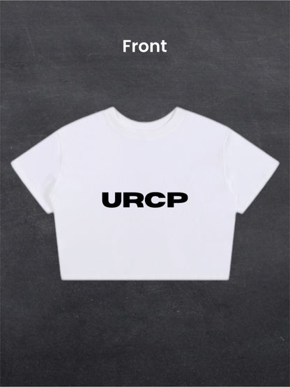 PINK URCP POSTER CROPPED TEE - BACK PRINT (white)