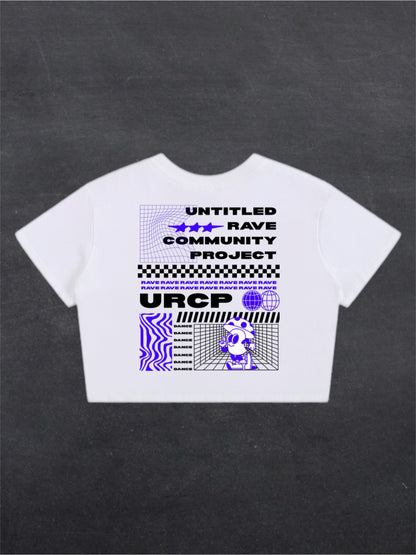 BLUE URCP POSTER CROPPED TEE - BACK PRINT (white)