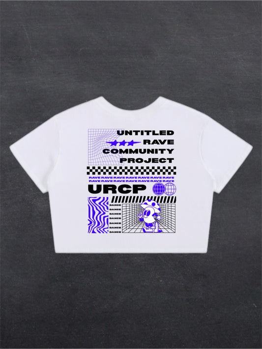 BLUE URCP POSTER CROPPED TEE - BACK PRINT (white)