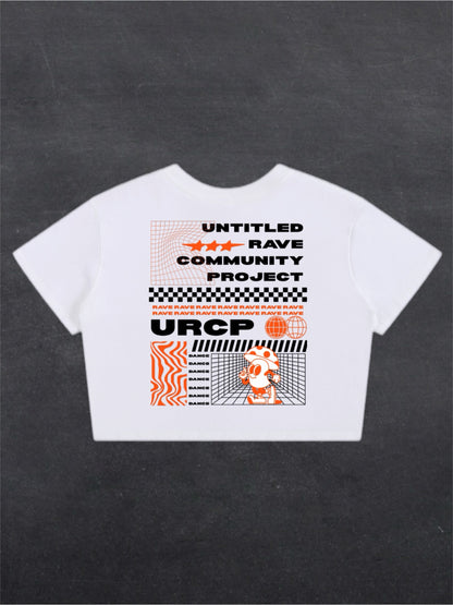ORANGE URCP POSTER CROPPED TEE - BACK PRINT (white)