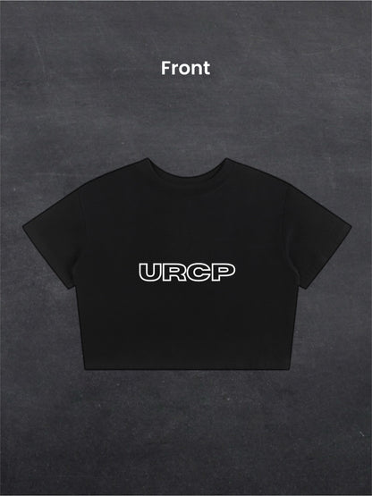 DANCE MUSIC CROPPED TEE - BACK PRINT (black)