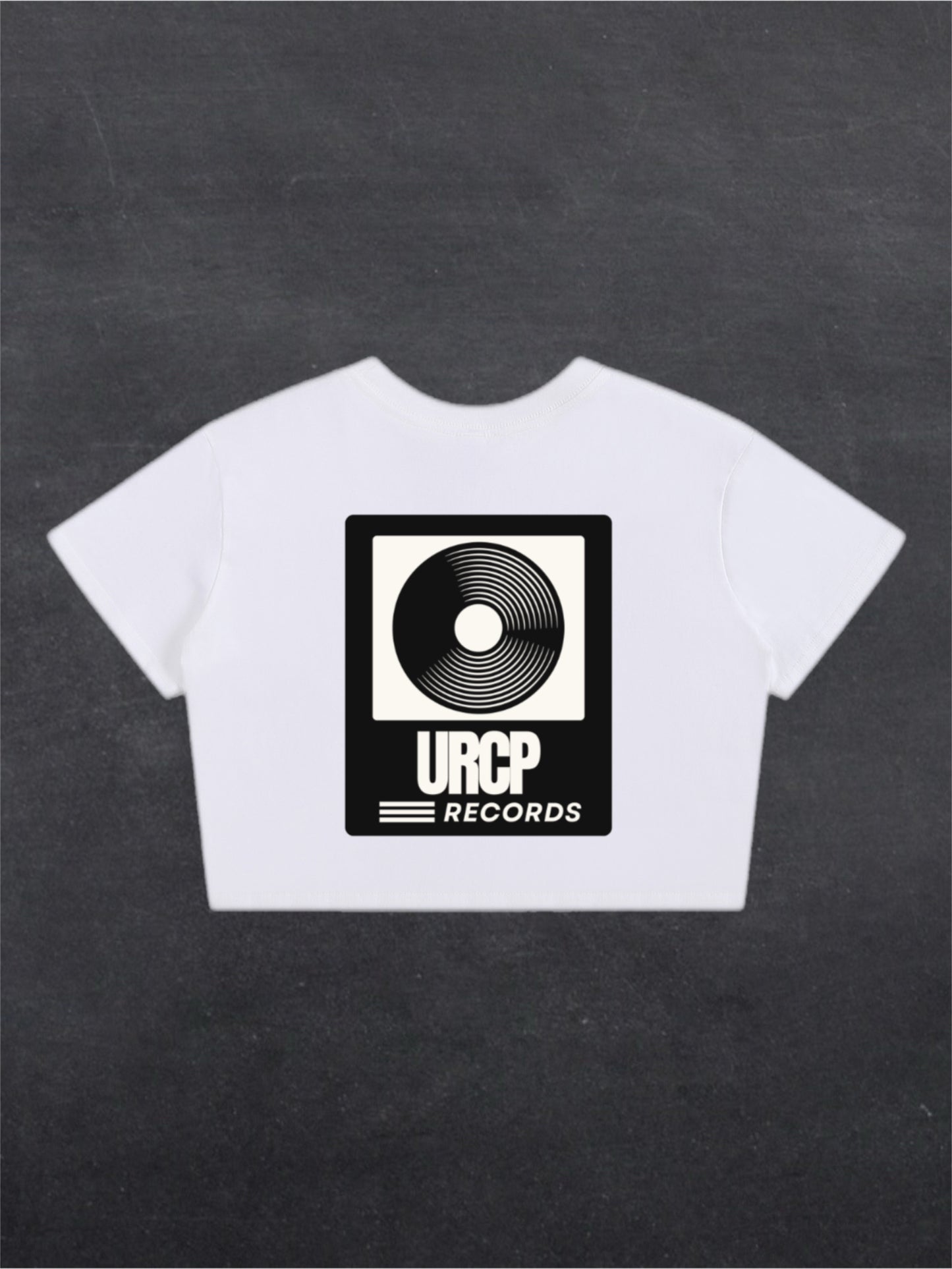 URCP RECORDS CROPPED TEE - BACK PRINT (white)