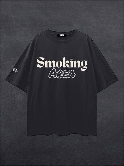 SMOKING AREA UNISEX TEE - FRONT PRINT (multiple colours)