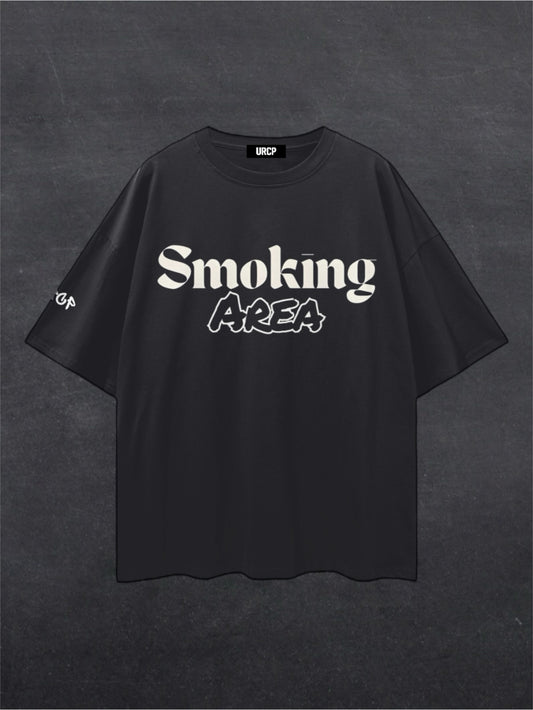 SMOKING AREA UNISEX TEE - FRONT PRINT (multiple colours)