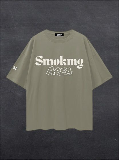 SMOKING AREA UNISEX TEE - FRONT PRINT (multiple colours)