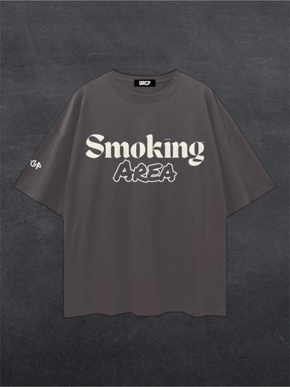 SMOKING AREA UNISEX TEE - FRONT PRINT (multiple colours)