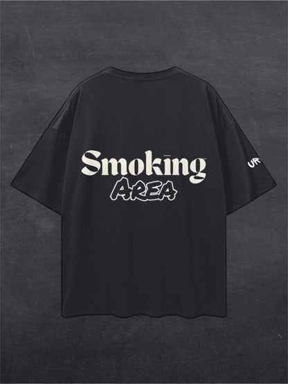 SMOKING AREA UNISEX TEE - BACK PRINT (multiple colours)