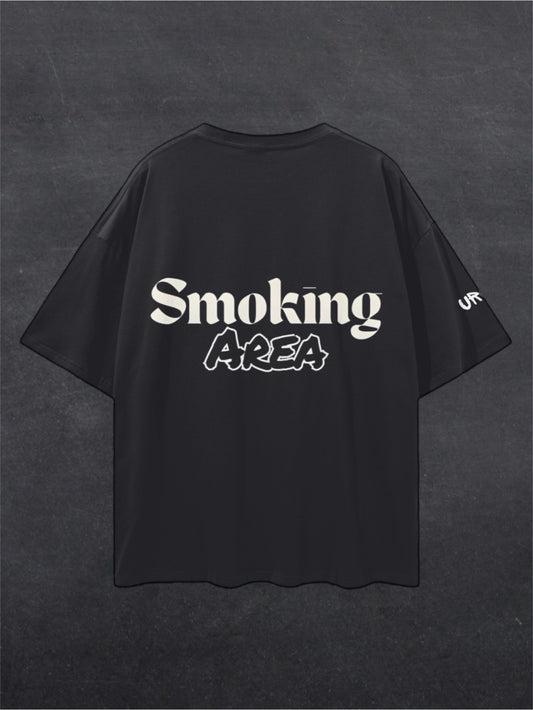 SMOKING AREA UNISEX TEE - BACK PRINT (multiple colours)