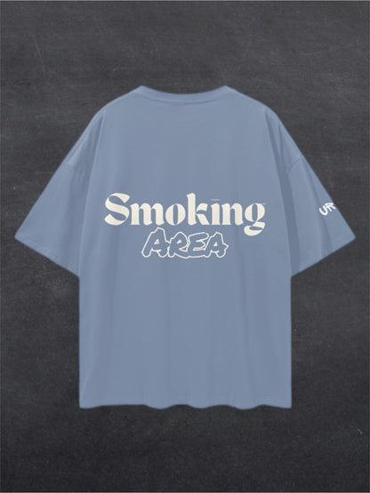 SMOKING AREA UNISEX TEE - BACK PRINT (multiple colours)