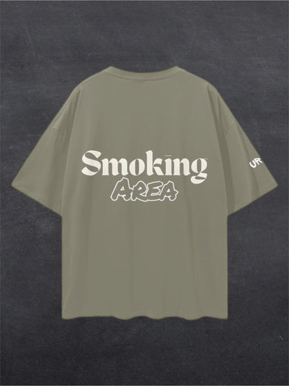 SMOKING AREA UNISEX TEE - BACK PRINT (multiple colours)