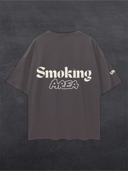 SMOKING AREA UNISEX TEE - BACK PRINT (multiple colours)