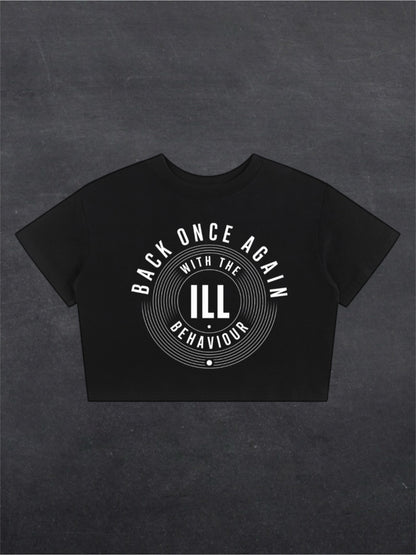 BACK ONCE AGAIN CROPPED TEE - FRONT PRINT (black)