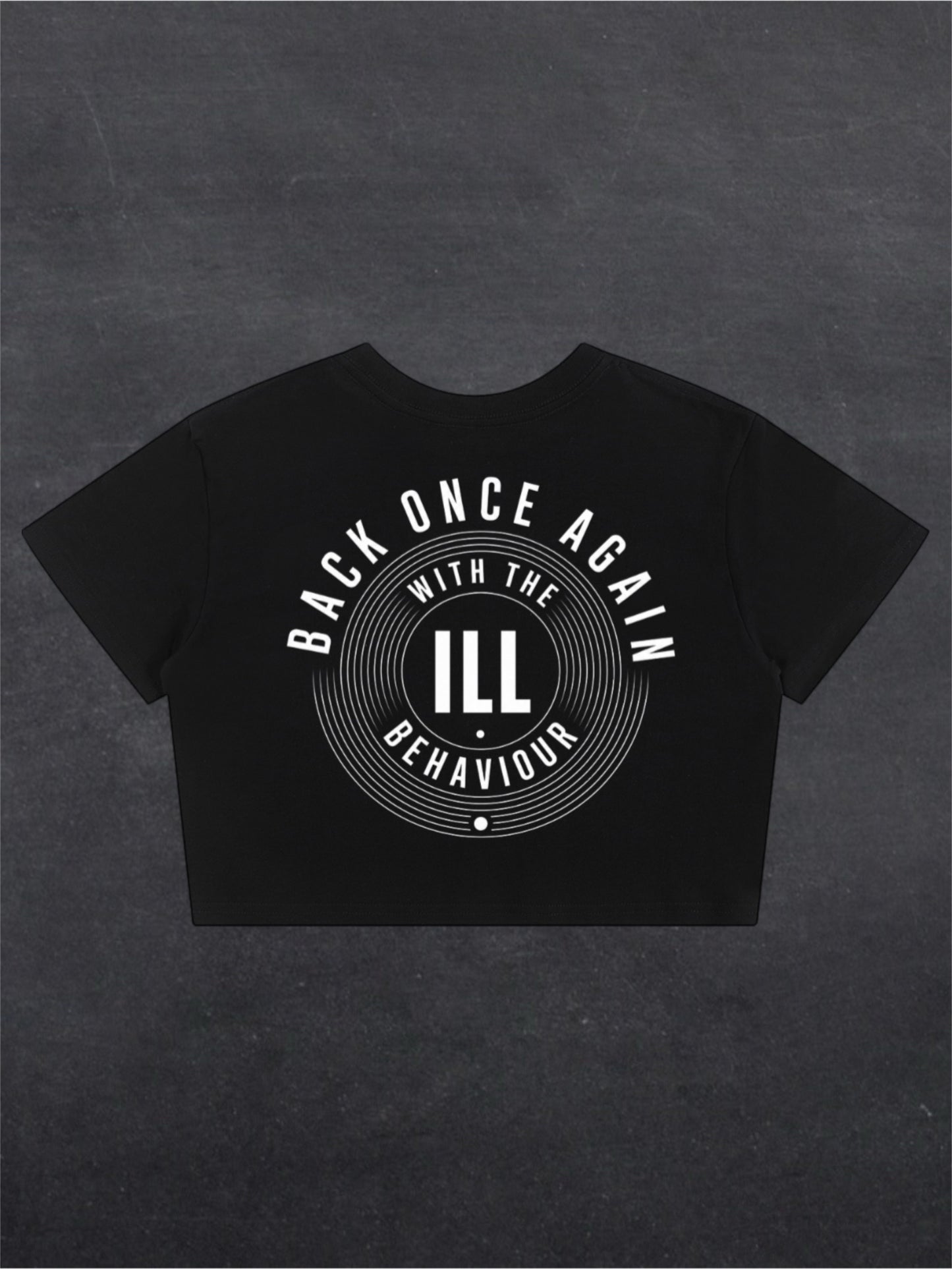 BACK ONCE AGAIN CROPPED TEE - BACK PRINT (black)