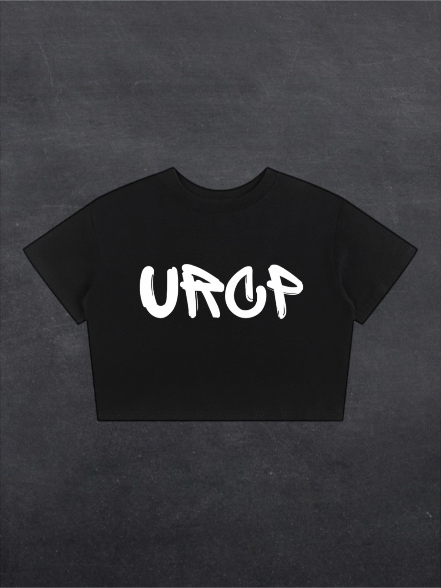URCP GRAFFITI CROPPED TEE - FRONT PRINT (black)