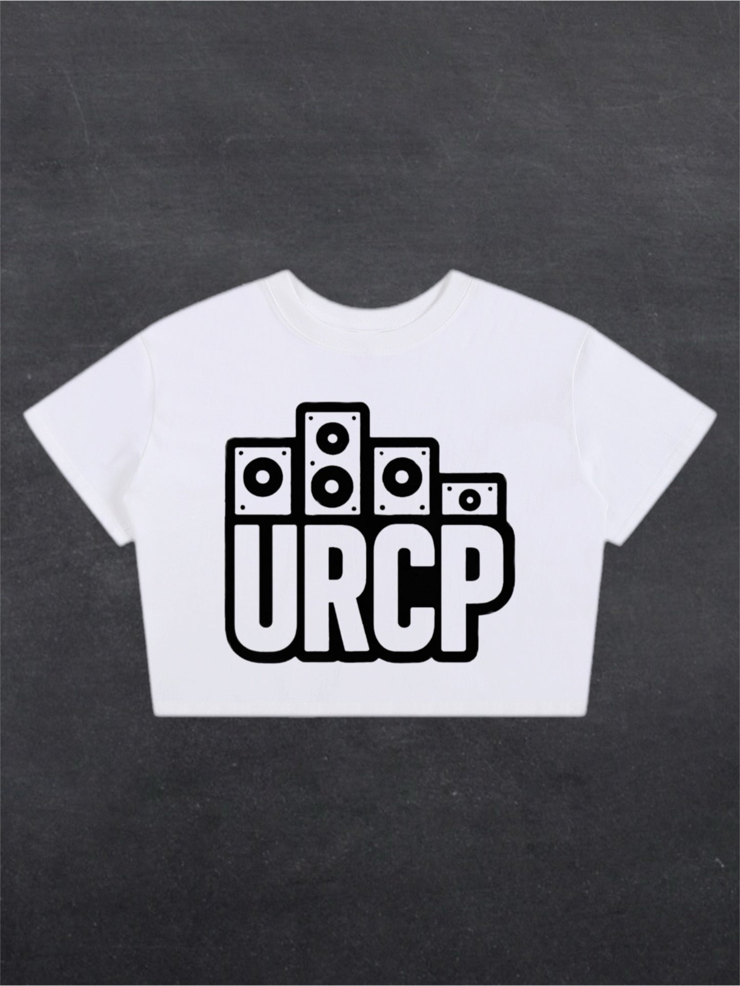 URCP OG CROPPED TEE - FRONT PRINT (white)