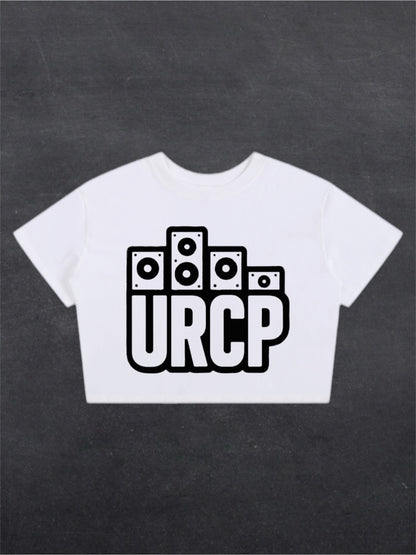 URCP OG CROPPED TEE - FRONT PRINT (white)