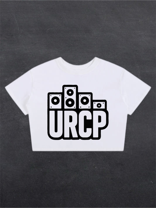 URCP OG CROPPED TEE - FRONT PRINT (white)