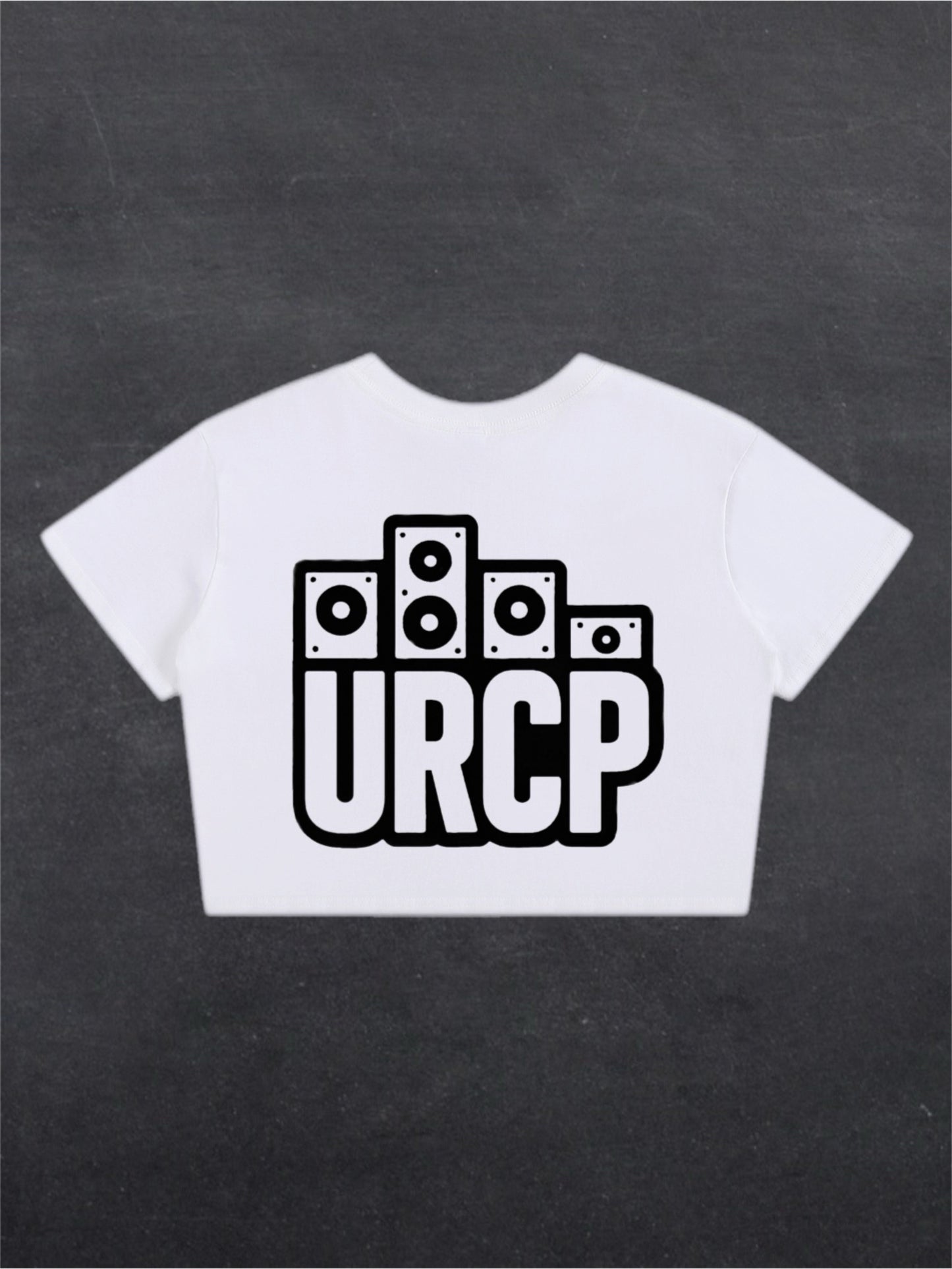URCP OG CROPPED TEE - BACK PRINT (white)