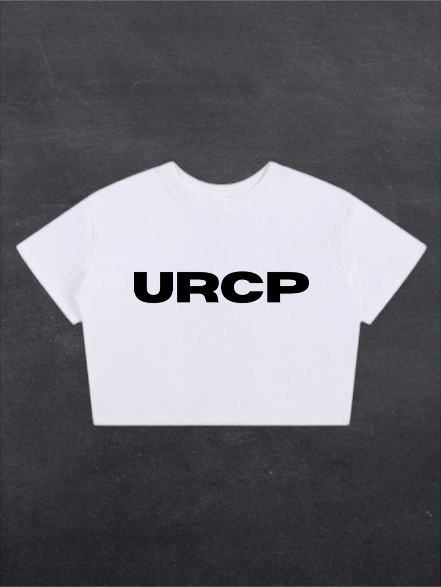 URCP CROPPED TEE - FRONT PRINT (white)