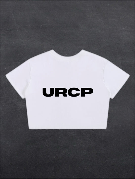 URCP CROPPED TEE - BACK PRINT (white)
