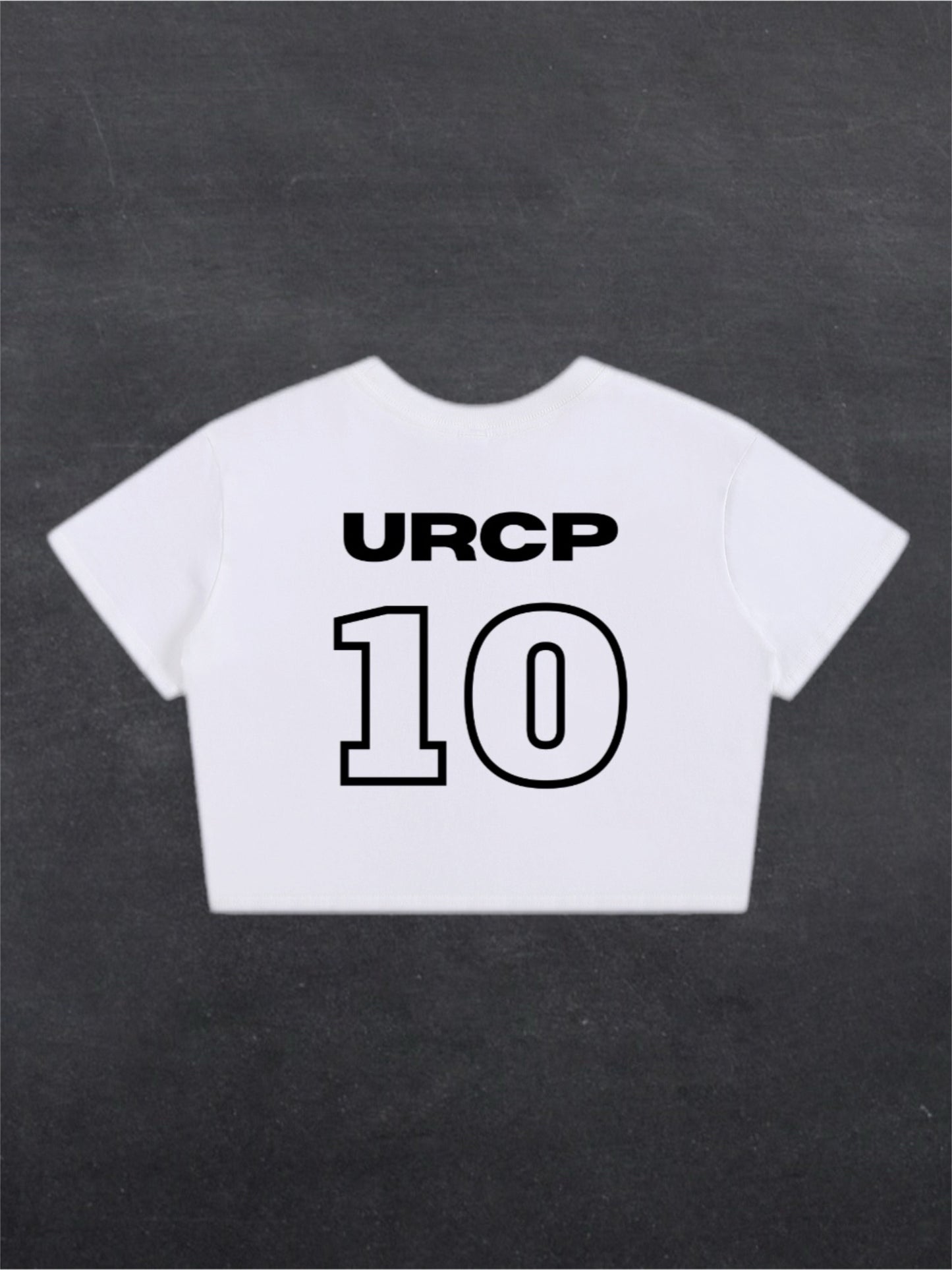URCP 10 CROPPED TEE - BACK PRINT (white)