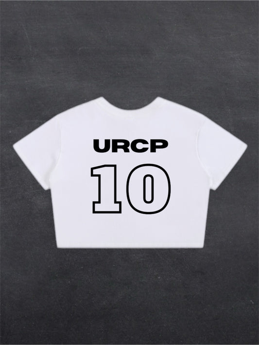URCP 10 CROPPED TEE - BACK PRINT (white)