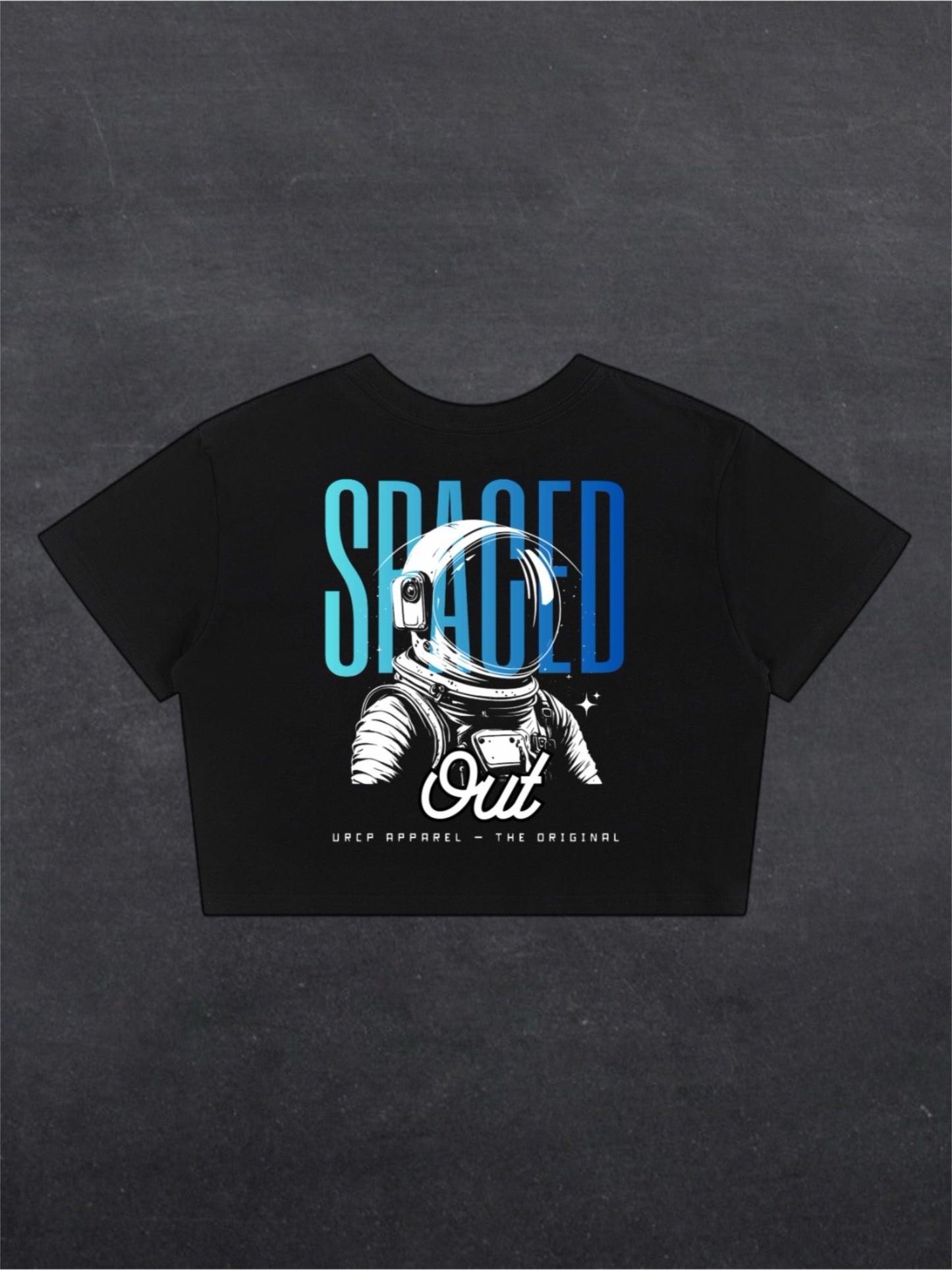 SPACED OUT ASTRONAUT CROPPED TEE - BACK PRINT (black)