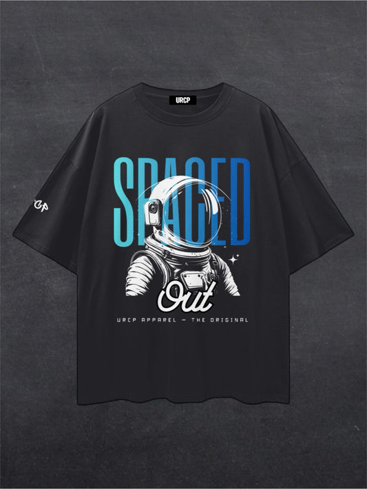 SPACED OUT ASTRONAUT UNISEX TEE - FRONT PRINT (black)