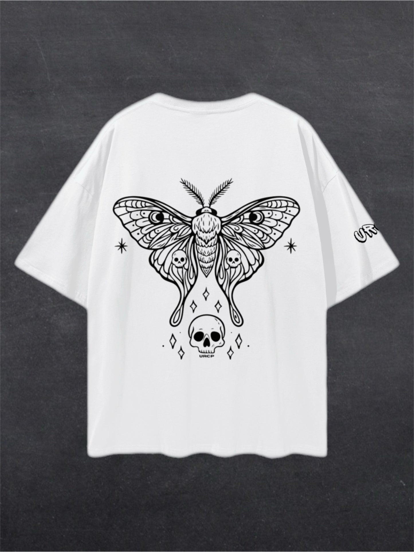 SKULL MOTH UNISEX TEE - BACK PRINT (multiple colours)