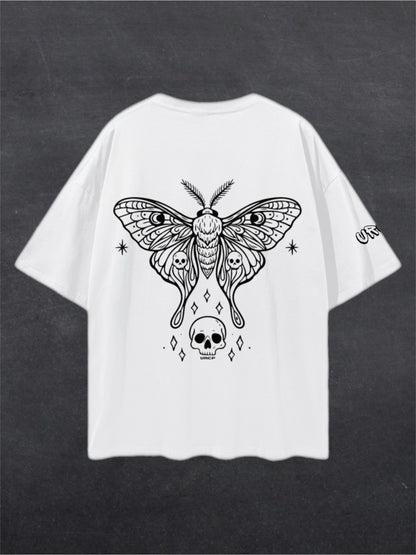 SKULL MOTH UNISEX TEE - BACK PRINT (multiple colours)
