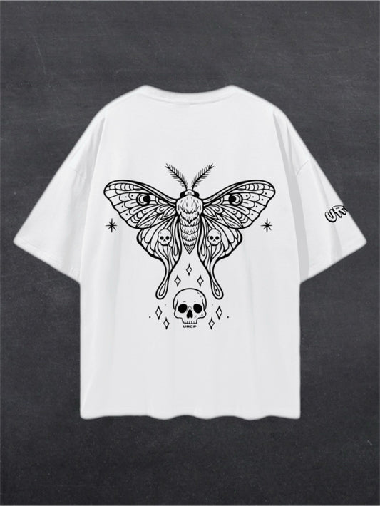 SKULL MOTH UNISEX TEE - BACK PRINT (multiple colours)