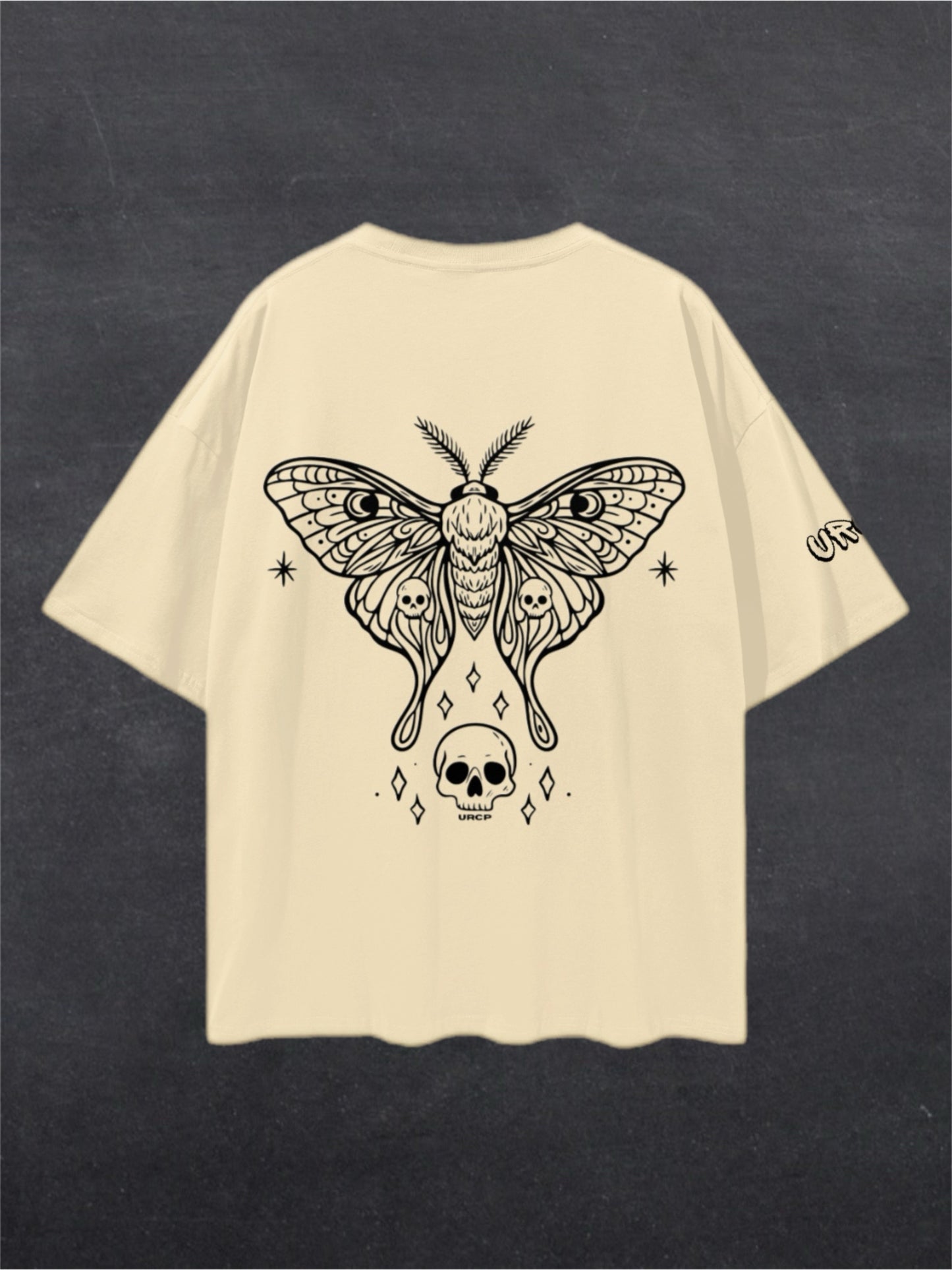 SKULL MOTH UNISEX TEE - BACK PRINT (multiple colours)