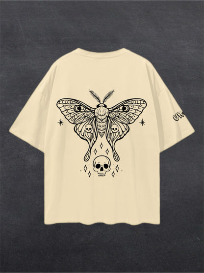 SKULL MOTH UNISEX TEE - BACK PRINT (multiple colours)