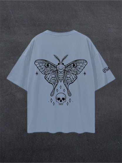 SKULL MOTH UNISEX TEE - BACK PRINT (multiple colours)