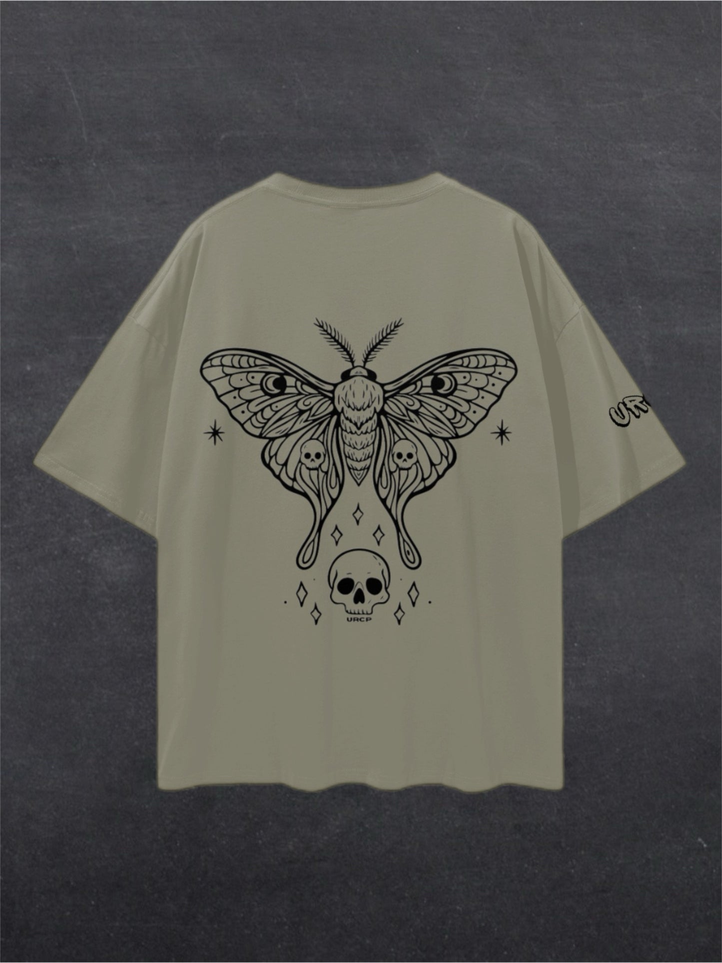 SKULL MOTH UNISEX TEE - BACK PRINT (multiple colours)