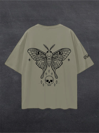 SKULL MOTH UNISEX TEE - BACK PRINT (multiple colours)