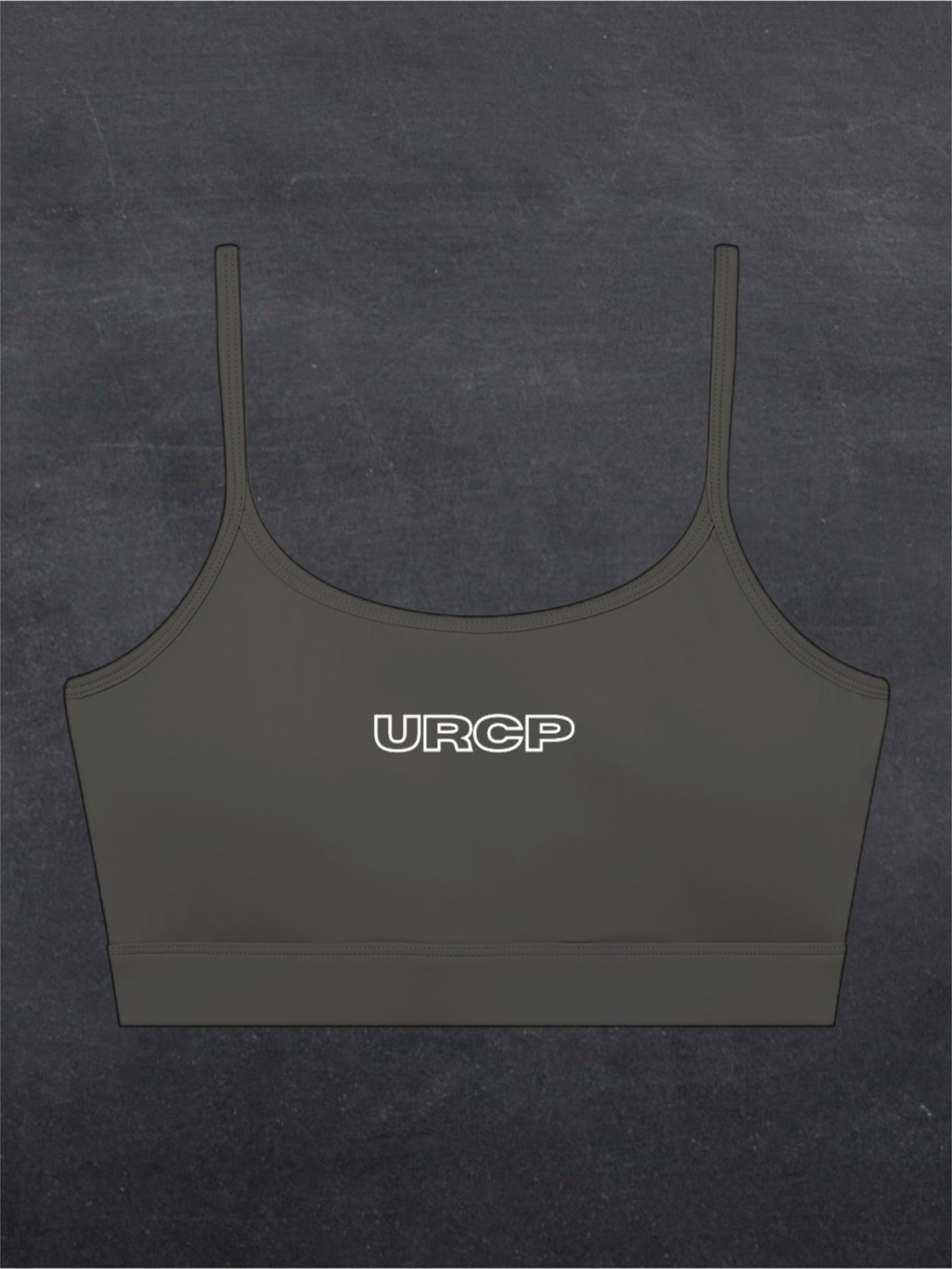 URCP U-NECK SPORTS BRA - FRONT PRINT (black/grey)