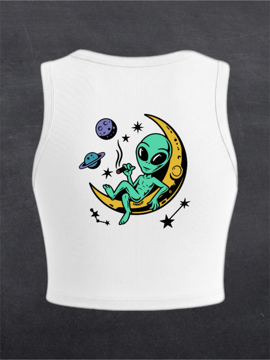 Blaze Alien Crewneck Crop Top - BACK PRINT (multiple colours)