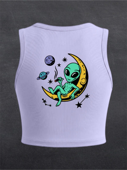 Blaze Alien Crewneck Crop Top - BACK PRINT (multiple colours)