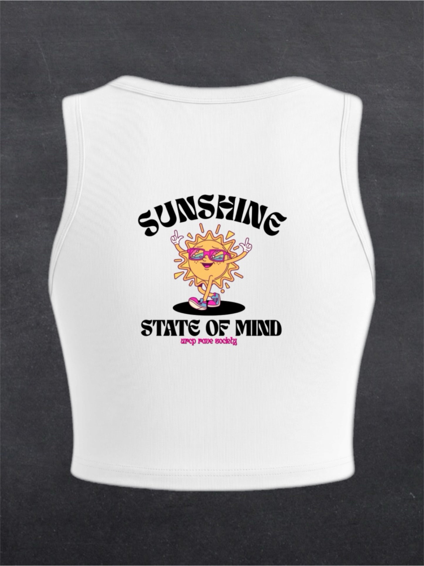 Sunshine State Of Mind Crewneck Crop Top - BACK PRINT (multiple colours)