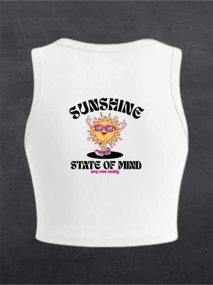 Sunshine State Of Mind Crewneck Crop Top - BACK PRINT (multiple colours)