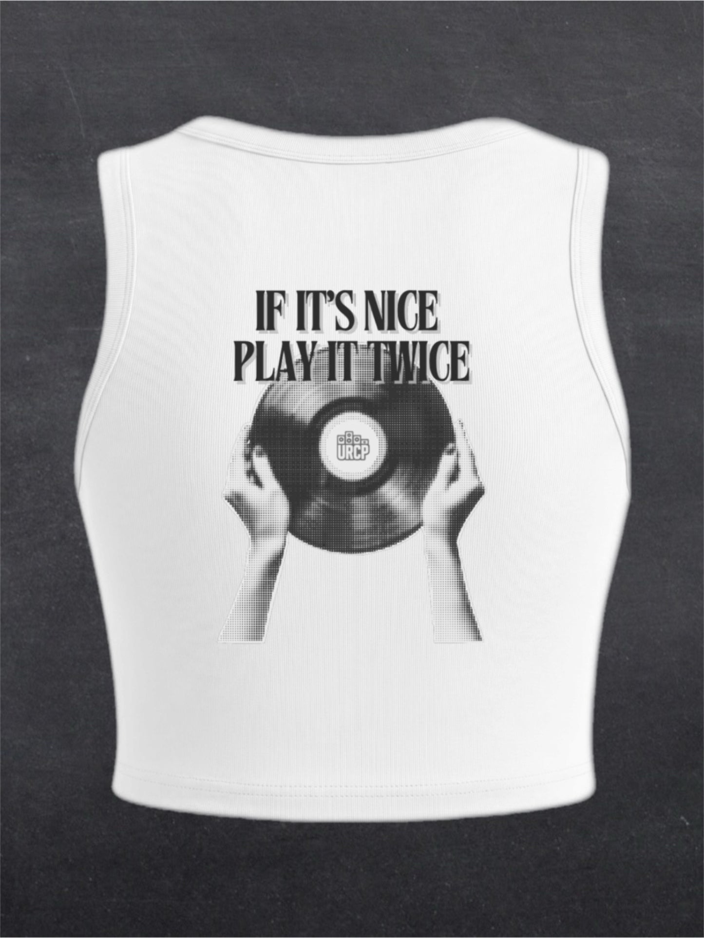 If It's Nice Play It Twice Crewneck Crop Top - BACK PRINT (multiple colours)